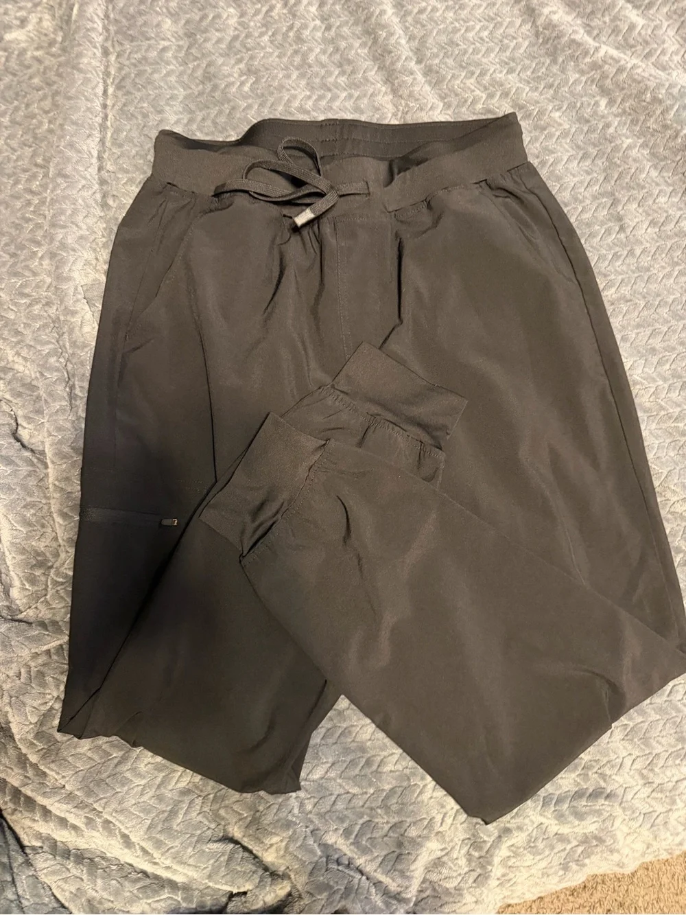 Men's Black Drawstring Jogger Pants
